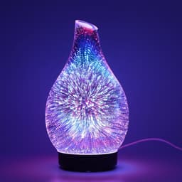 image-3D Glass Aromatherapy Humidifier - Black USB