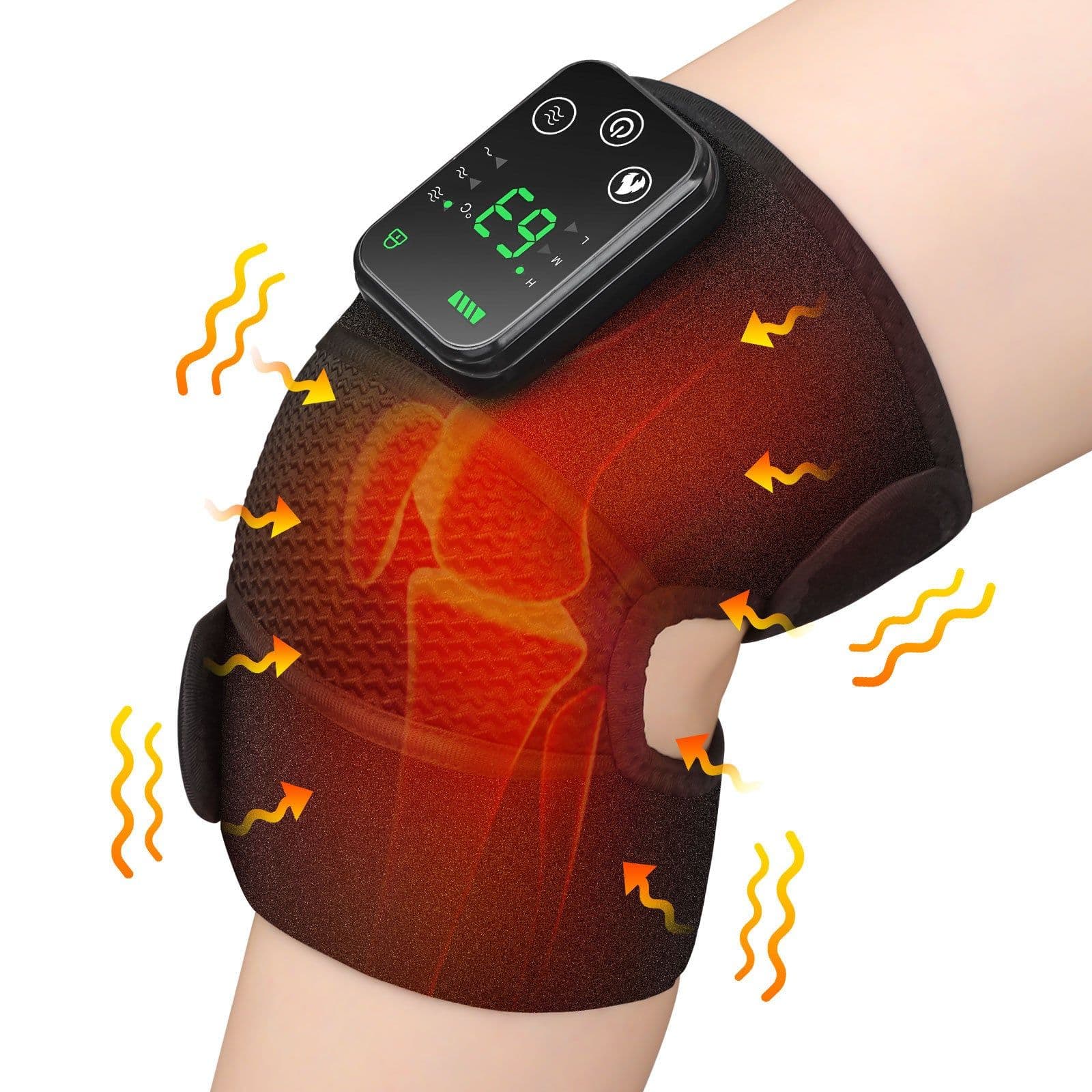 image-Factory new heating knee pad usb rechargeable electric heating heating vibration massage shoulder pad leg universal protective gear