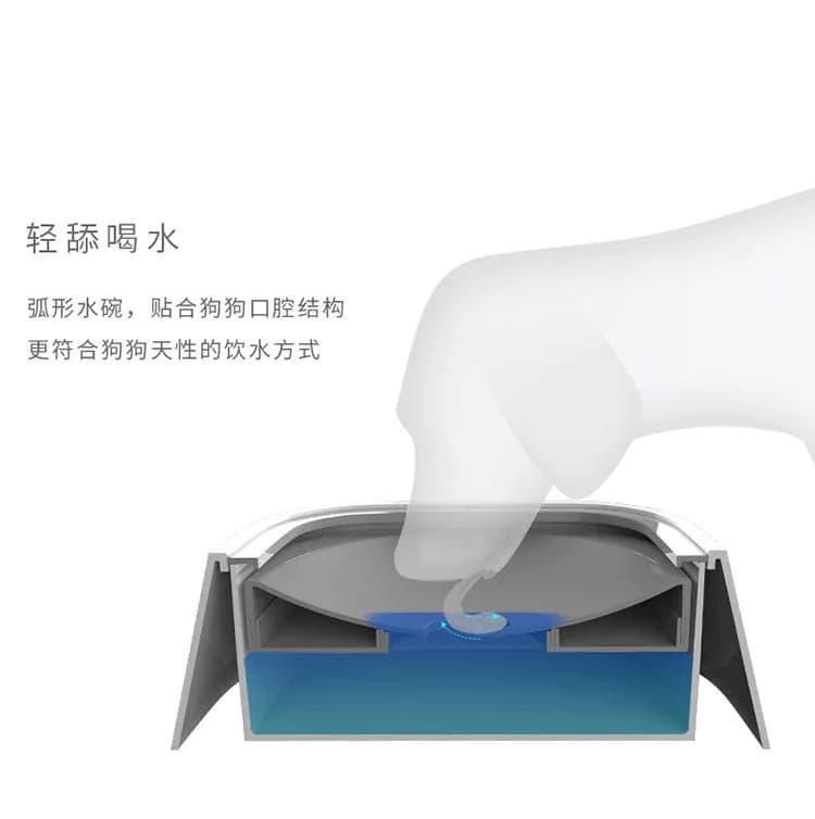 image-Xiaoyi Pet Water Bowl Anti-splash Not Wet Mouth Floating Bowl Car Suspension Drinking Fountain Anti-Tipping Cat Water Fountain
