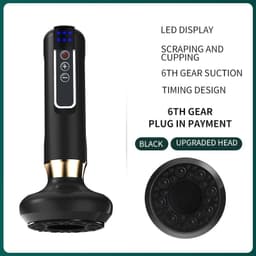 image-Electric Massage Scraper Cupping Device with USB Heating