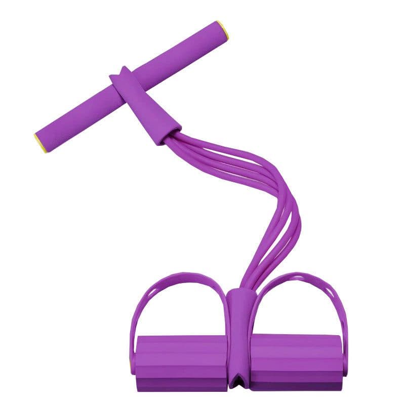 image-4-Tube Yoga Tension Belt - Pink Fitness Abdominal Aid