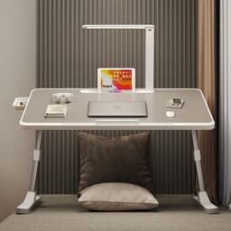 image-Small table with desk lamp foldable lift bed desk student writing bay window bedroom dormitory bed computer desk