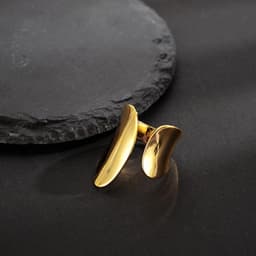 image-Sterling Silver Ring Women's 18K Gold Plating 925 S925 Size 14