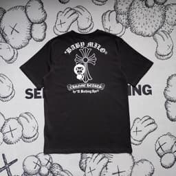 image-Men's Cotton T-Shirt - White Monkey Print Short Sleeve