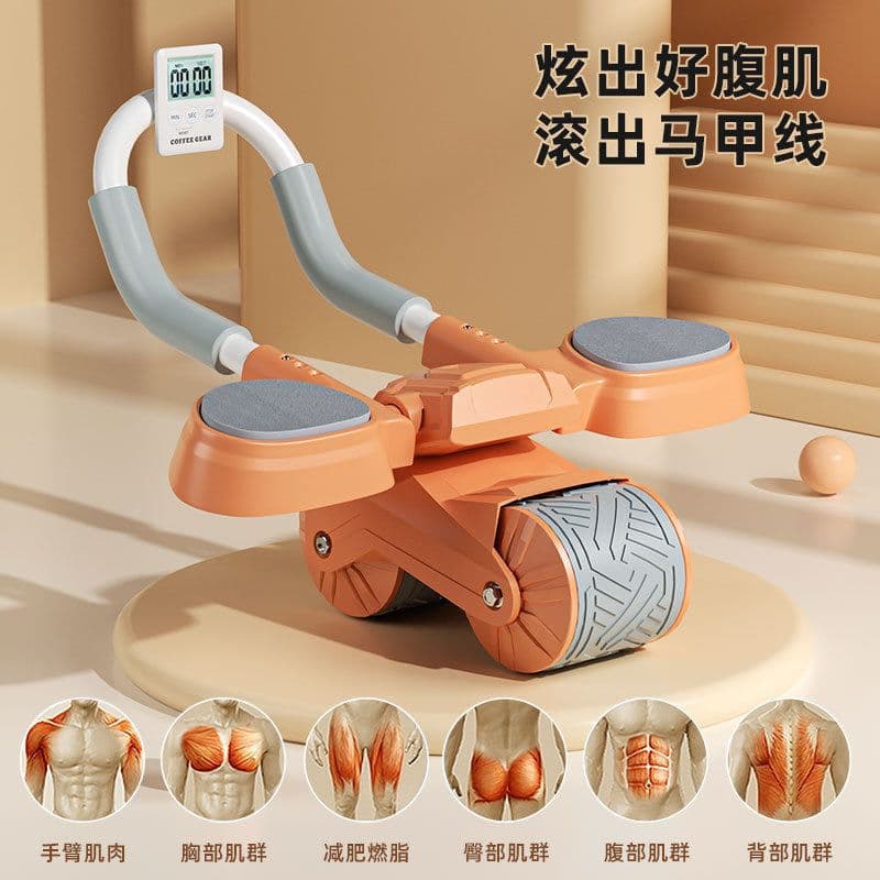 image-Abdominal Wheel Fitness Exercise - Men & Women Slim Abs, Support