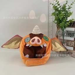 image-The Legend of Zelda Link Pig Plush Hat - Cartoon 22cm Pet Prop