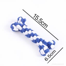 image-Cotton Rope Dog Teeth Cleaning Toy - Green and White