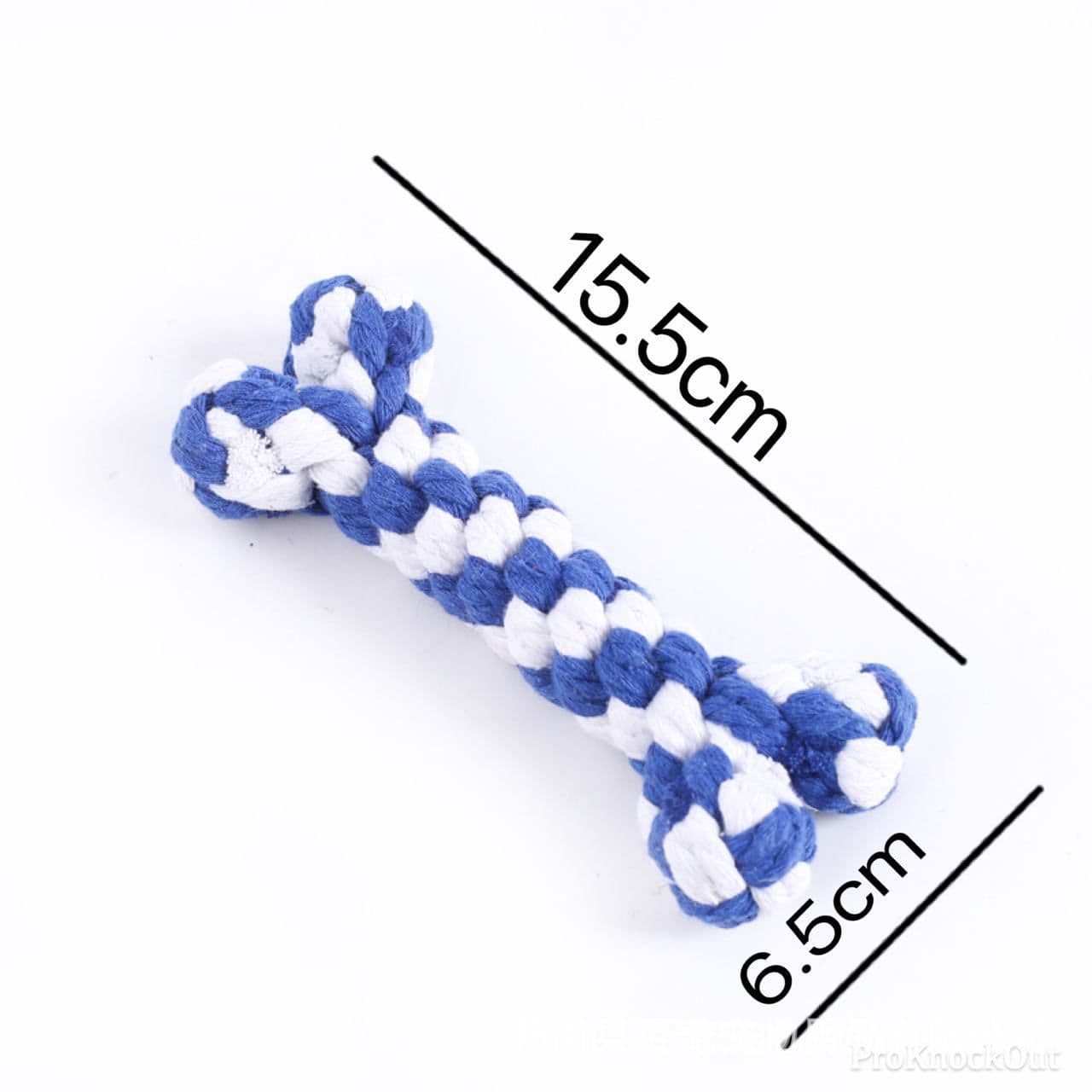 image-Cotton Rope Dog Teeth Cleaning Toy - Green and White