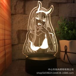 image-3D Night Light LED USB Desk Lamp Touch Remote Control Modern Minimalist