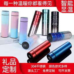 image-Smart Temperature Display Insulated Cup 304 Stainless Steel Water Bottle Gift