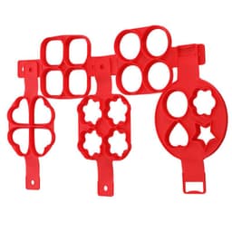 image-Silicone Omelette Maker - Multi-Functional 7-Hole Heart Shape Pancake Maker