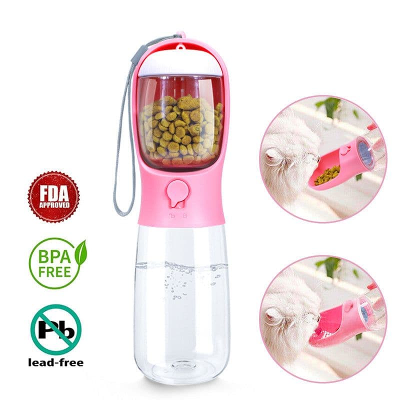 image-Large-capacity pet dog food kettle accompanying cup cat and dog outdoor portable water cup dog drinking fountain manufacturers wholesale