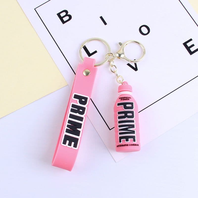 image-Cartoon Letter Keychain - Yellow PVC Doll Pendant