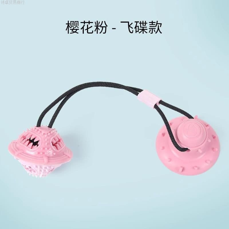 image-Mdeho Dog Toy Ball - Green Suction Cup Sound Tug