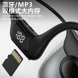 image-New cross-border LY1 bone conduction bluetooth earphone waterproof not in ear air conduction wireless neck bluetooth earphone