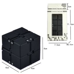 image-Yijie Metal Rubik's Cube - 155g Alloy Flip Toy, Golden Cap, Multi-Cap