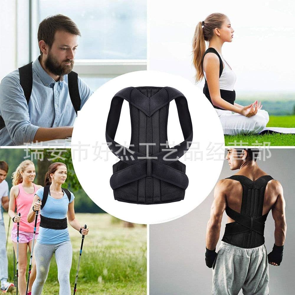 image-Posture Corrector Back Brace - Light Grey Support Belt