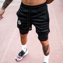 image-Muscle Aesthetics Men's Basketball Shorts - Black Slim Fit