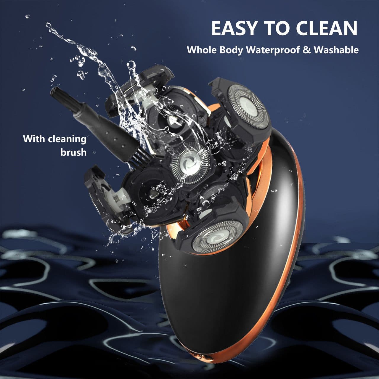 image-Five In One Waterproof Smart Razor For Men Seven Blade Electric Shaver