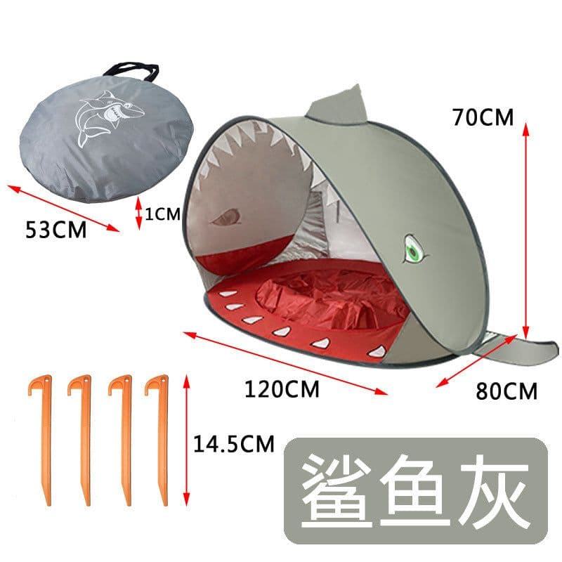 image-Beach Tent Playhouse - Pink Whale Style Kids