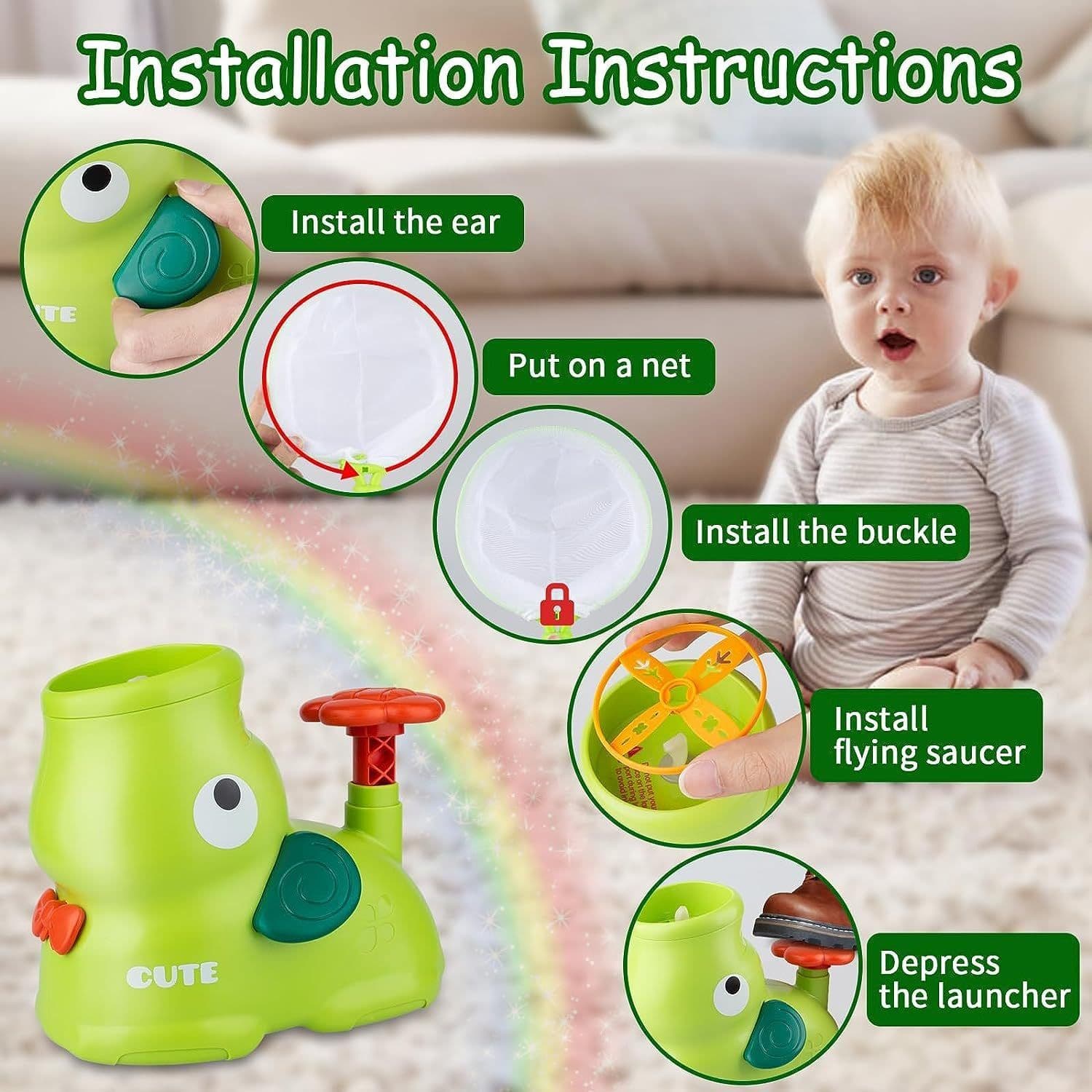 image-Yuan Feng Flying Saucer Toy - Yellow Duck Foot Trample - Boys & Girls, Ages 7-14