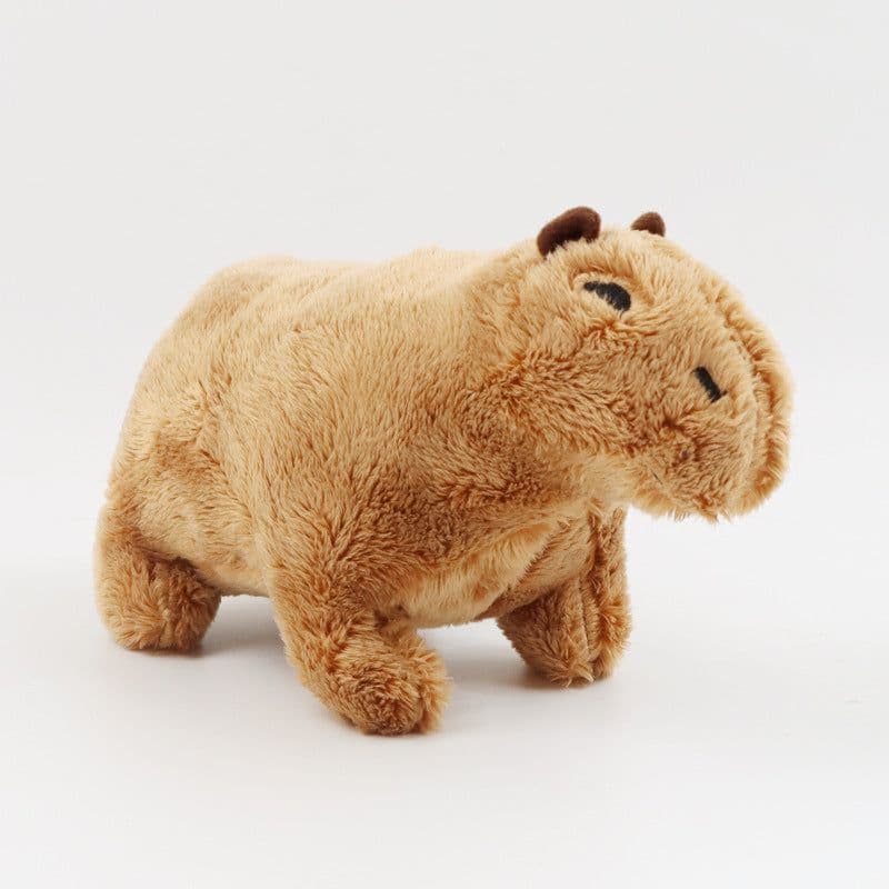 image-Capybara Plush Toy - Brown 18cm Short Plush