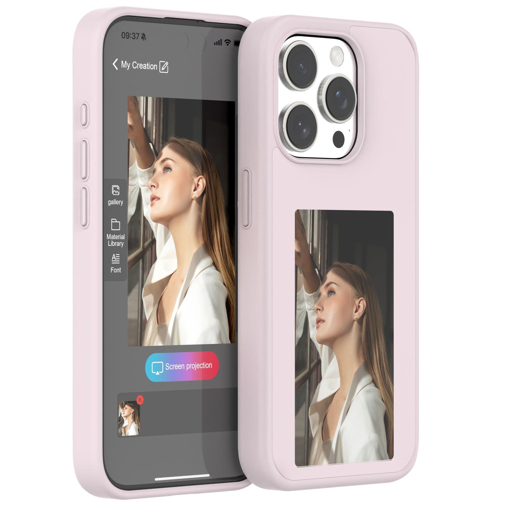 image-Suitable for Apple 15 mobile phone case anti-drop 15pro new ink screen iphone15promax mobile phone protective case