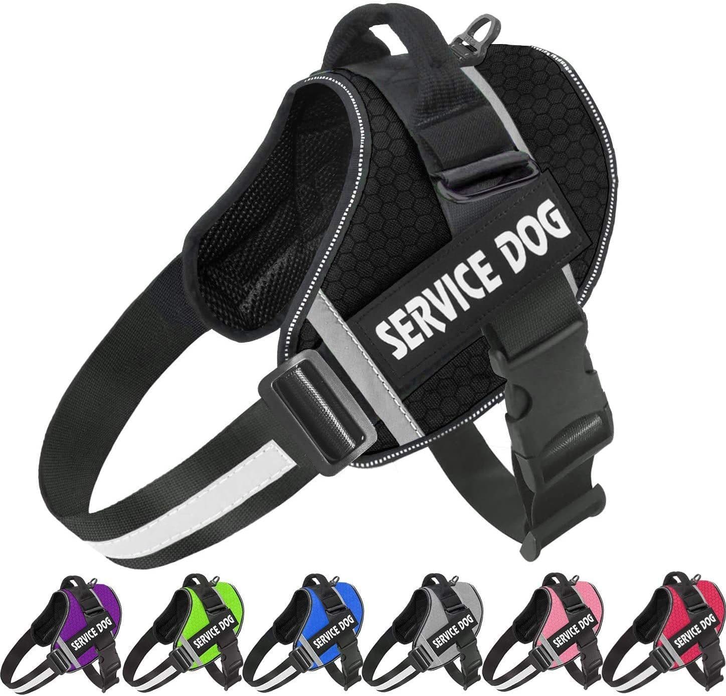 image-Pet Dog Reflective Harness Leash - Pink XXL