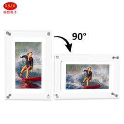image-Amaboo 5-inch Acrylic Photo Frame - HD Video Player Transparent 2GB Storage