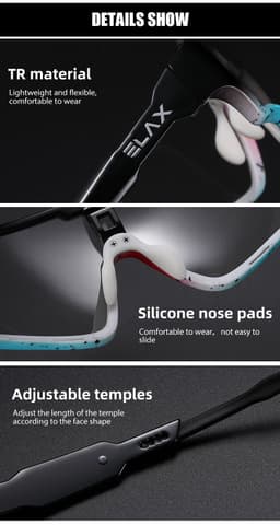 image-ELAX Cycling Glasses Color-Changing Windproof AP