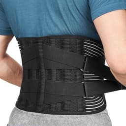image-Jin Yikang XXL Lumbar Support Belt - Black, Breathable Mesh