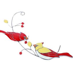 image-dripping oil seven bird pendant new multi-bird pendant painted window decoration alloy group bird bird pendant pendant