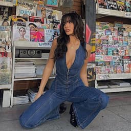 image-European American Women Denim Jumpsuit Sleeveless