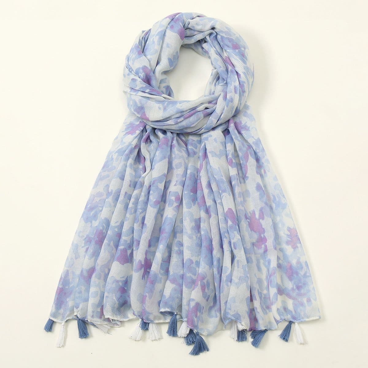 image-Japanese/Korean Butterfly Print Sun Protection Scarf, Beach Towel, 180x90cm