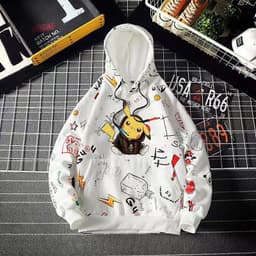 image-European & American Style Pikachu Hoodie - Casual Long Sleeve 3D Print Pullover