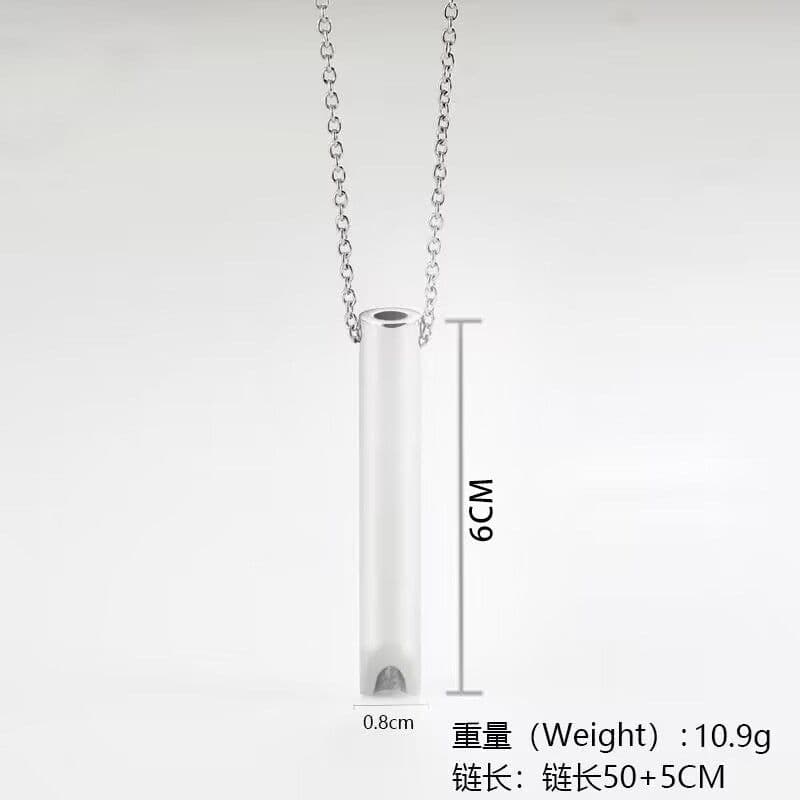 image-Rose Gold Stainless Steel Meditation Necklace