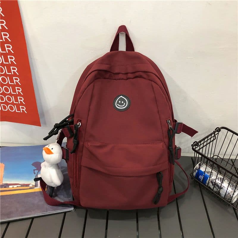 image-School bag female Korean version of Harajuku ulzzang high school college student backpack male large capacity ins wind couple shoulder bag female