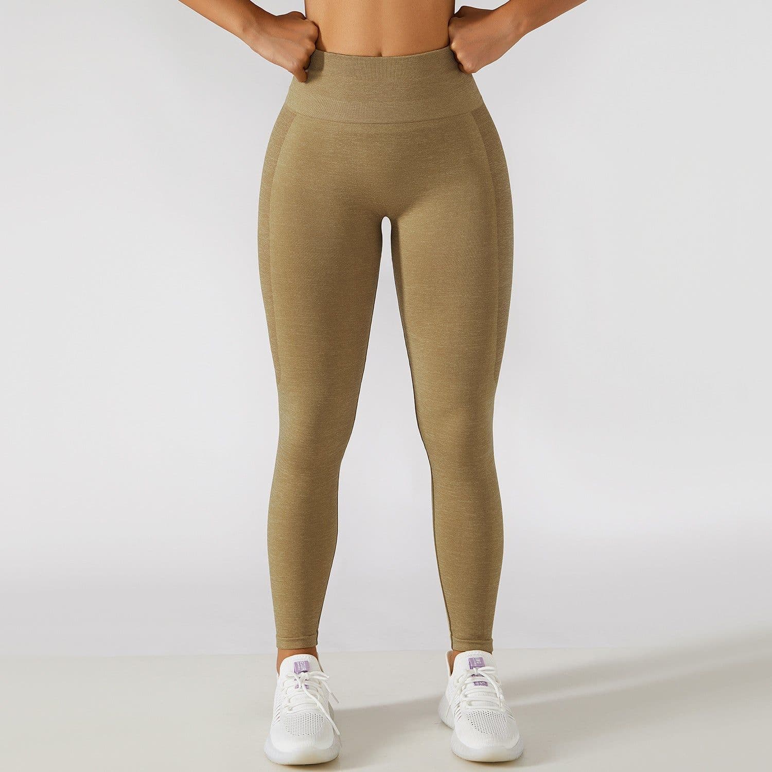 image-Yoga Pants Women High Waist Blue Purple L