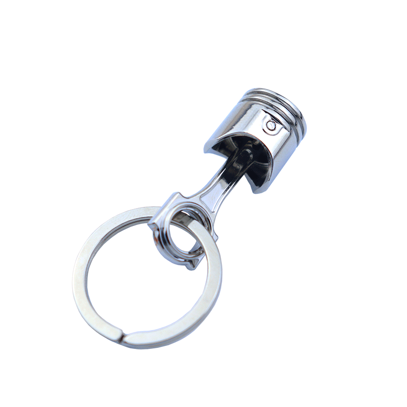 image-Creative Metal Car Key Chain - Turbo Gear Design