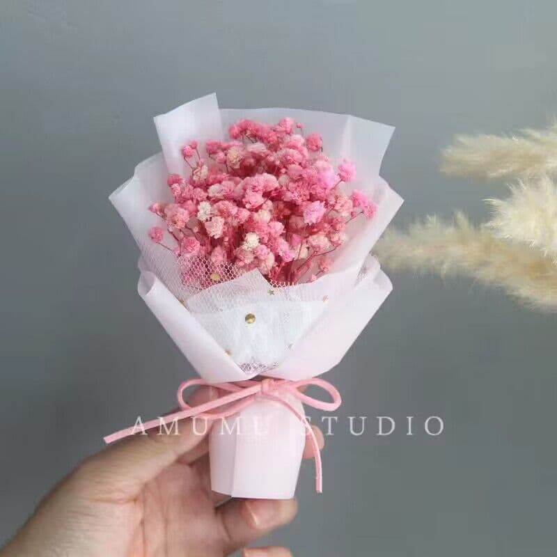 image-Mini Dried Roses Bouquet - Valentine's DIY Decorations 5"