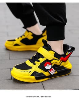 image-Autumn middle and big children's shoes boys sports shoes primary school students single mesh children's shoes boys travel shoes mound tail foreign trade