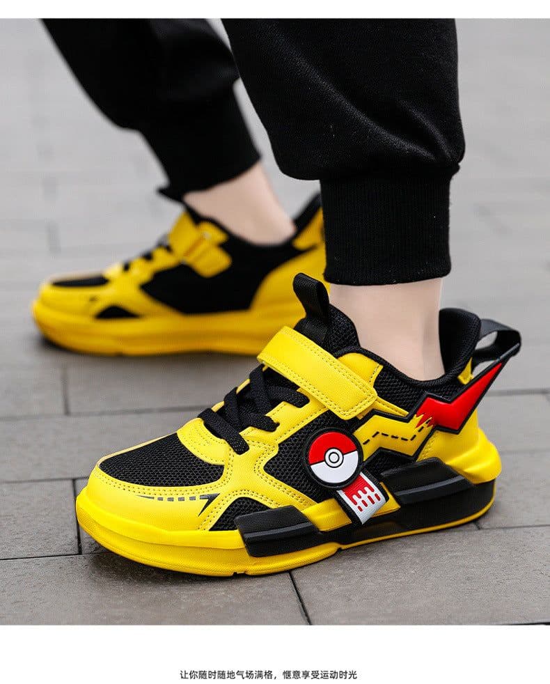 image-Autumn middle and big children's shoes boys sports shoes primary school students single mesh children's shoes boys travel shoes mound tail foreign trade