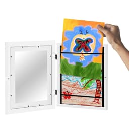image-2023 cross-border new hot wooden oil painting storage box children flip photo frame picture frame Kids Art Frames