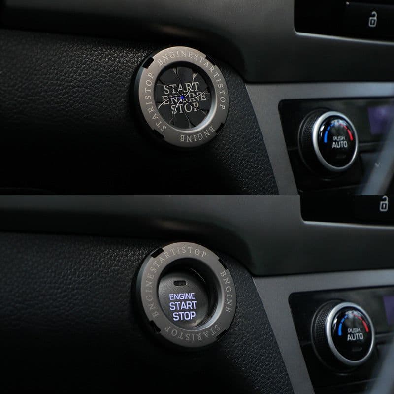image-Universal Zinc Alloy Motorcycle Start Button Protection Cover - Ignition Switch Ring