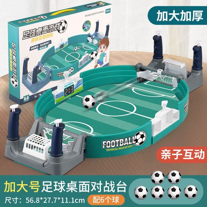 image-Kids' Table Soccer Double Battle Game, Plastic, Parent-Child Interactive Toy, 0-3 Years
