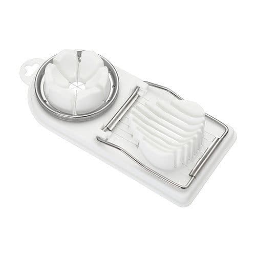 image-Egg Cutter - Stainless Steel Dual-Use White