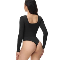 image-Seamless Shapewear Bodysuit - Nude Nylon One-Piece