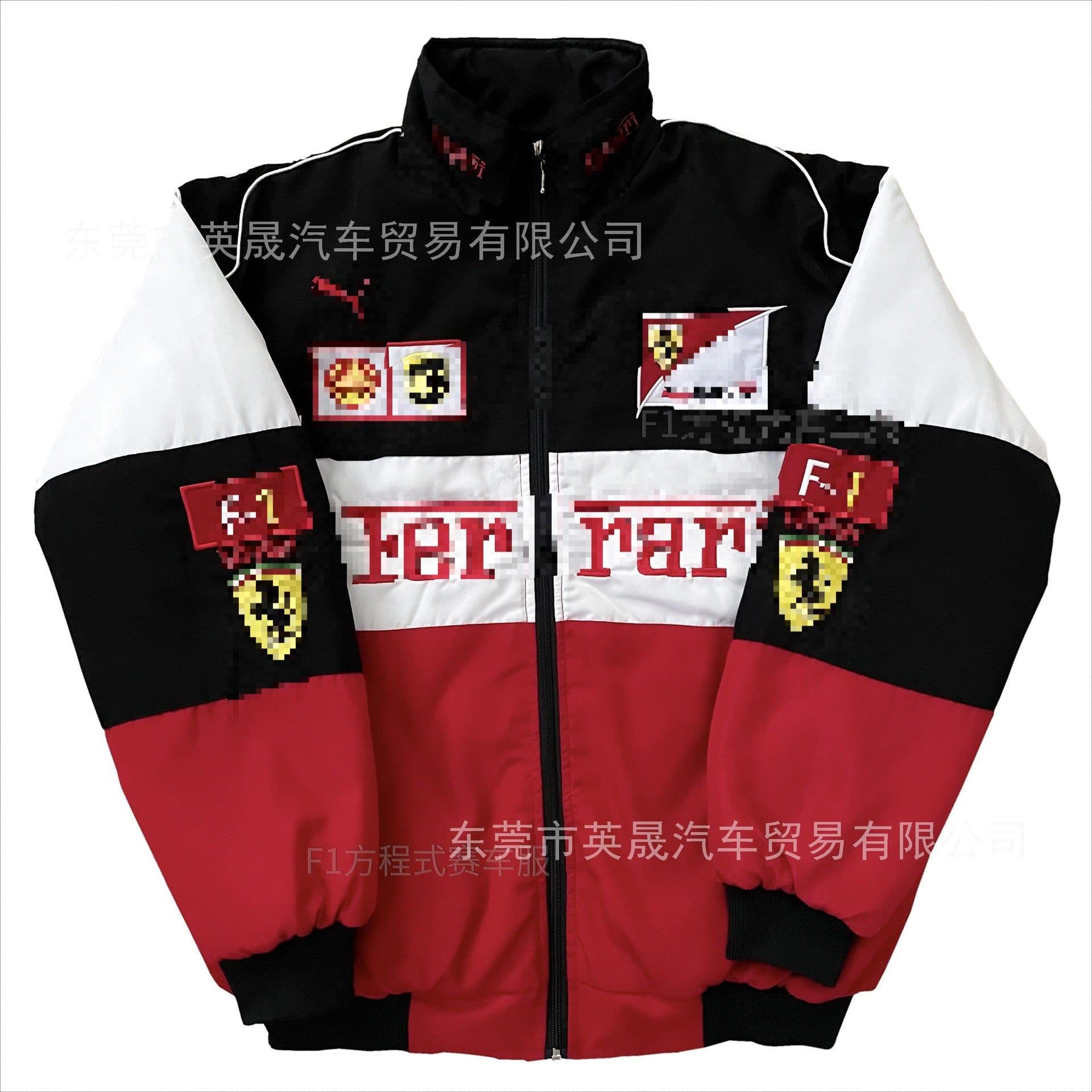 image-Retro F1 Racing Jacket - XXL, Cotton, Hip-Hop Style, Split Type