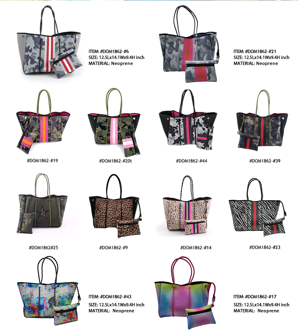 image-Neoprene Beach Bag Leopard Print Large Tote