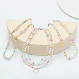 image-NAJU Stackable Necklace - Pearl Chain Korean Style